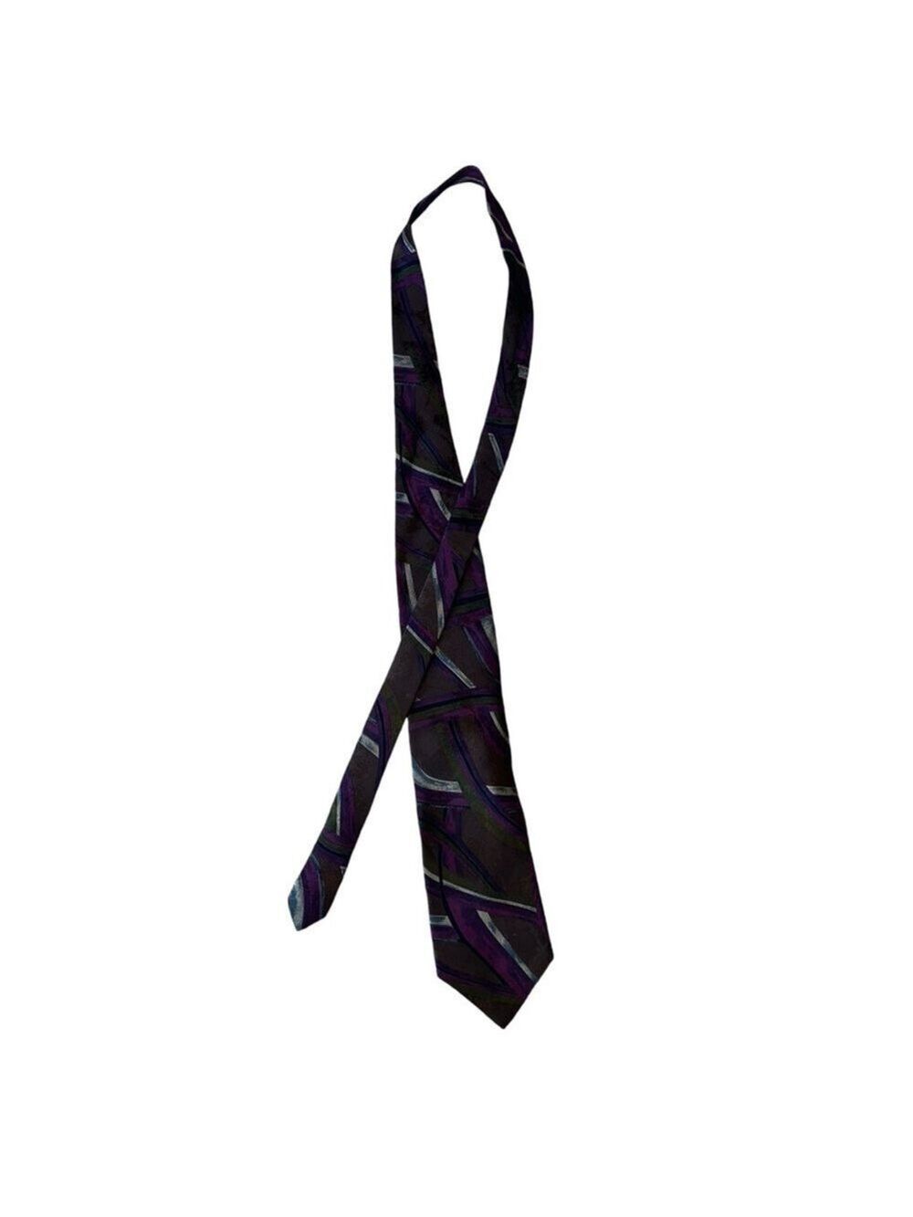 Brown & Maroon 100% Silk Men’s 3 3/4 Inch Tie Formal Business Casual
